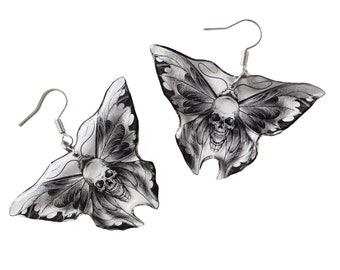 Handmade Gothic Hawkmoth Earrings