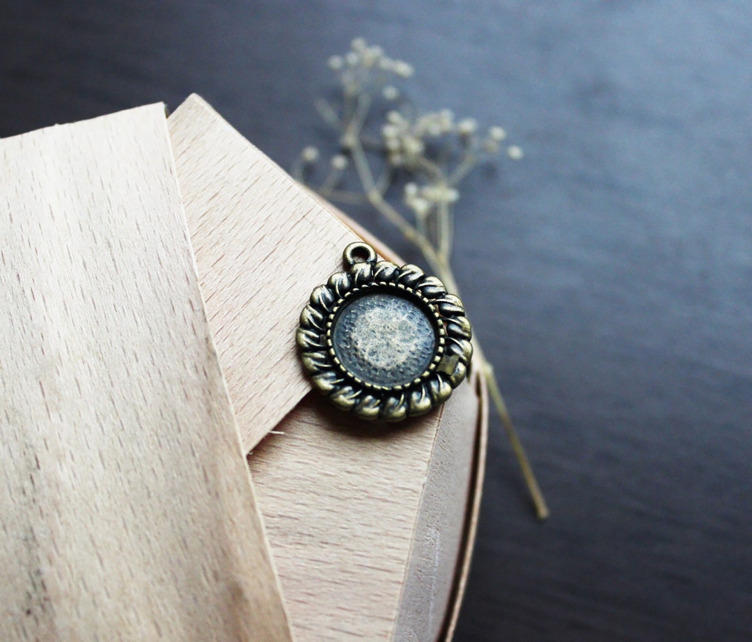 10 Pcs 10 Round Blank Pendant Necklace for Jewelry Making Etsy