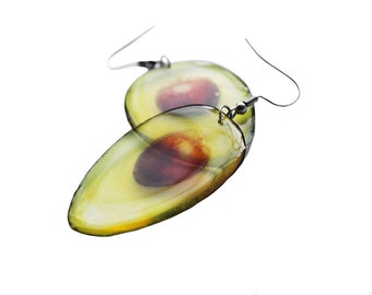 avocado earring vegatebles earrings plant jewelry vegan vegetarian avocado gifts dangle earrings