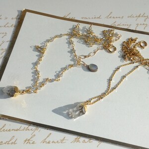 Gold Herkimer Diamond Choker/ Gemstone Speciality Chain Choker