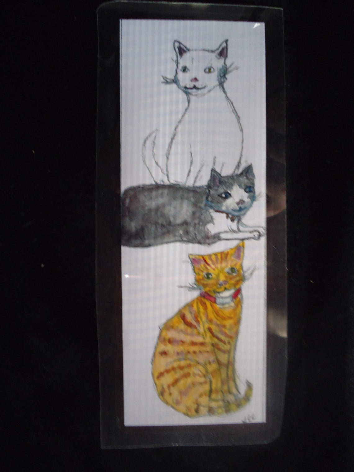 Laminated Cat Bookmark Etsy