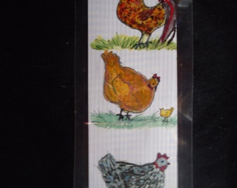 Laminated Chicken bookmark