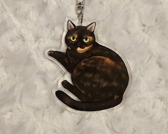 Tortoiseshell Knifecat Metal Keychain - Etsy UK