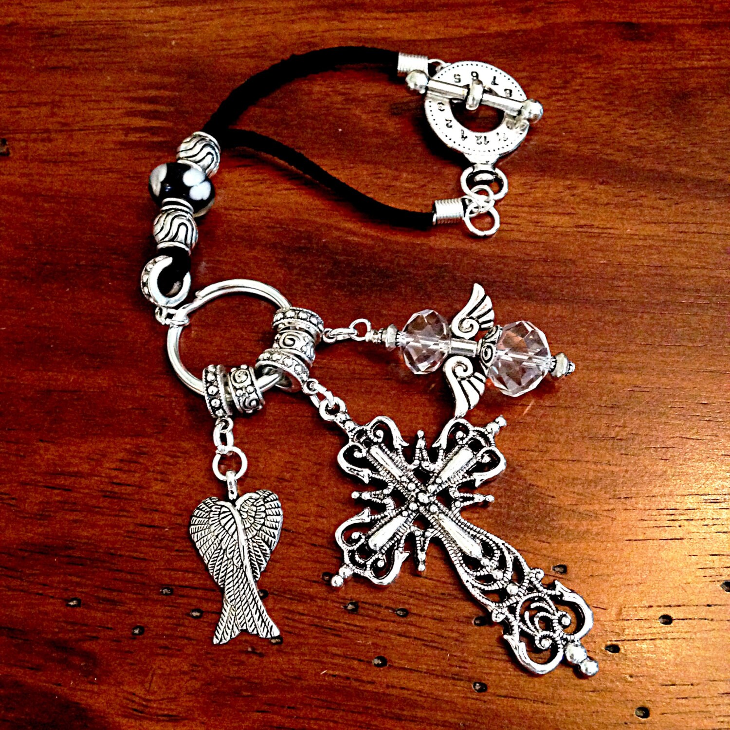 Rearview Mirror Charm Keychain Christian Keychain Cross Car Etsy