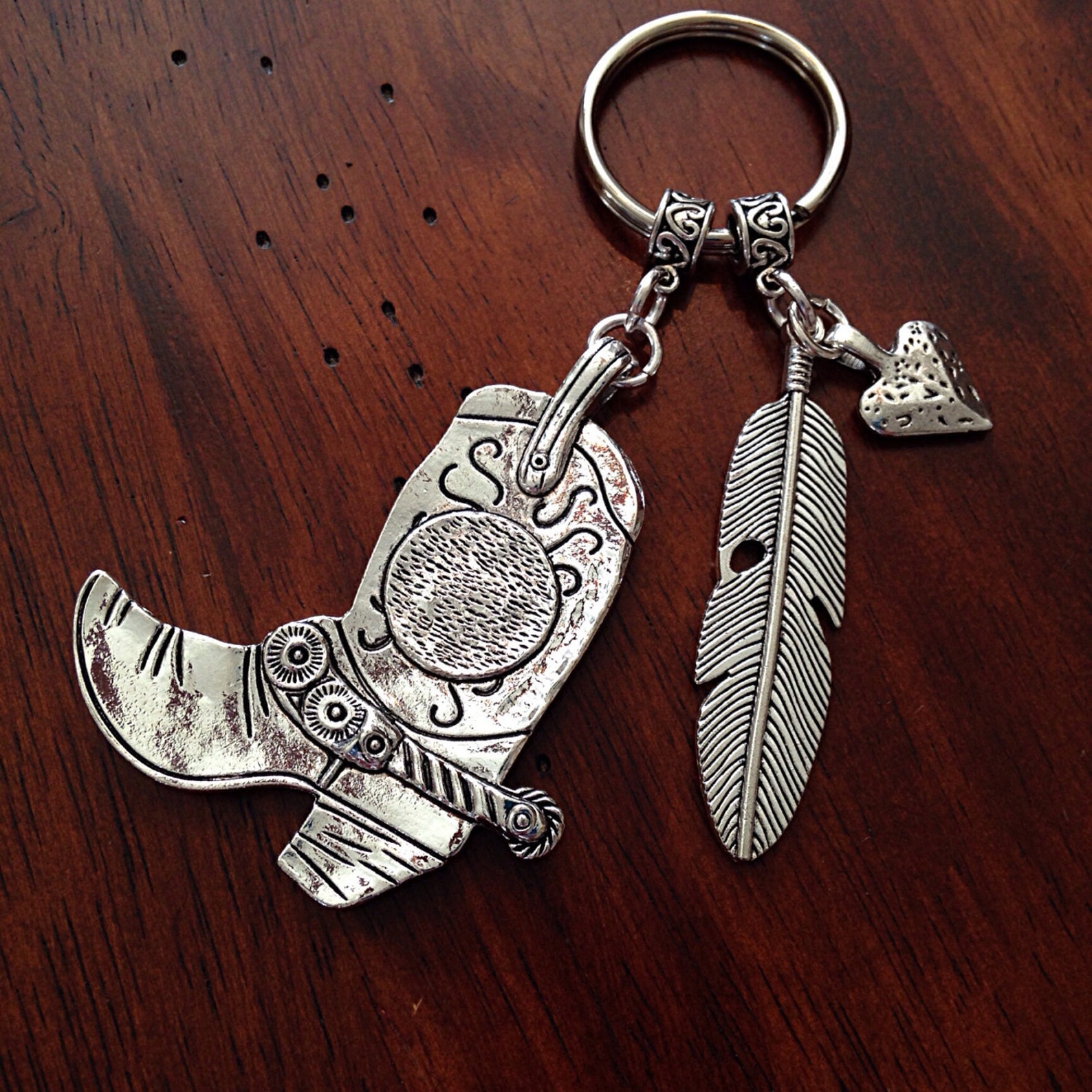 Keychain Military Keychain Cowgirl Keychain Western Etsy