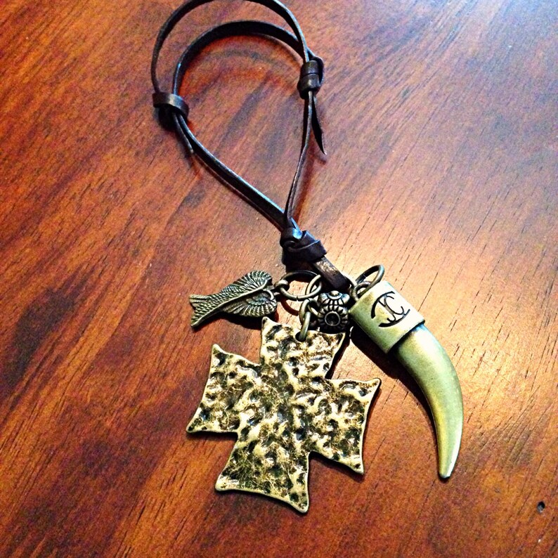 Car Accessories Rearview Mirror Charm Cross Keychain Rear Etsy