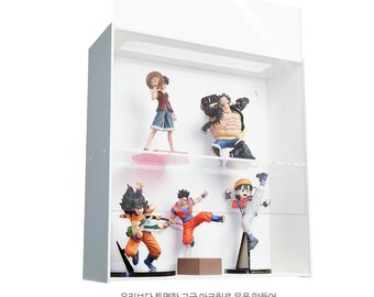Action Figure Display Case for Banpresto lego figures figurine/doll/mini cars/sonnyangel_Wall mounted shelf_Transparent top and door