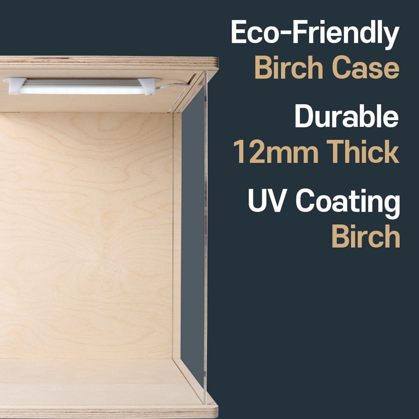 LED Figure Display Case DIY Wood USB Standing Stack Type_plexiglass