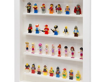 White Display Case for Lego Minifigures Good decorating item/Wall hainging frame type