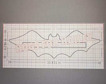 Bat Zipper Overlay SVG FILE