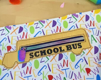 School Bus Zipper Overlay