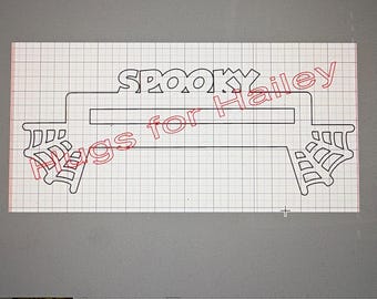 Spooky Web Zipper Overlay SVG FILE