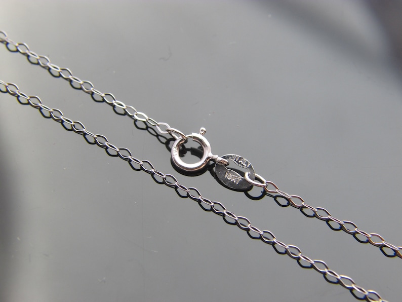 10kt white gold fancy link chain necklace pendant chain 16",18",20",22",24"(WHOLESALE PRICE) image 2