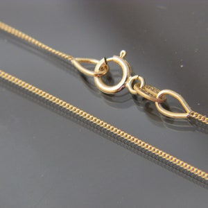 10kt yellow gold 1mm d/c Curb link chain necklace pendant chain 16",16",20",22",24"(WHOLESALE PRICE)