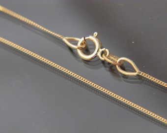 10kt yellow gold 1mm d/c Curb link chain necklace pendant chain 16",16",20",22",24"(WHOLESALE PRICE)