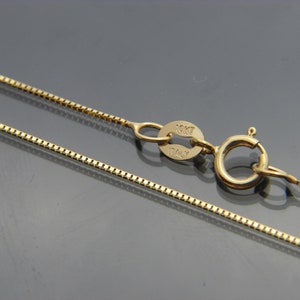 10kt yellow gold box link chain necklace pendant chain 16",16",20",22",24"(WHOLESALE PRICE)