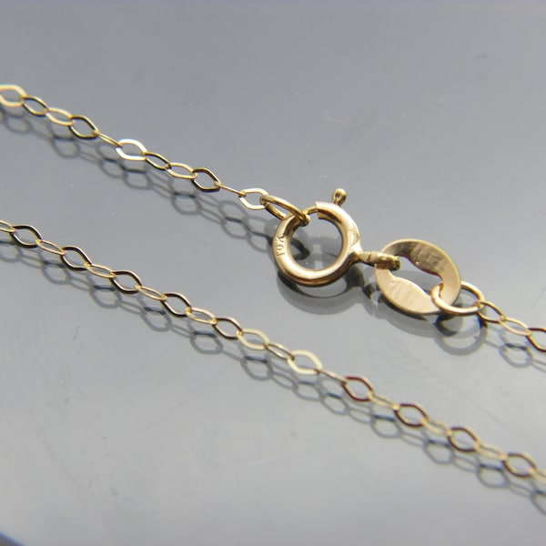 10kt yellow gold Flat link chain necklace pendant chain 16",18",20",22",24"(WHOLESALE PRICE)