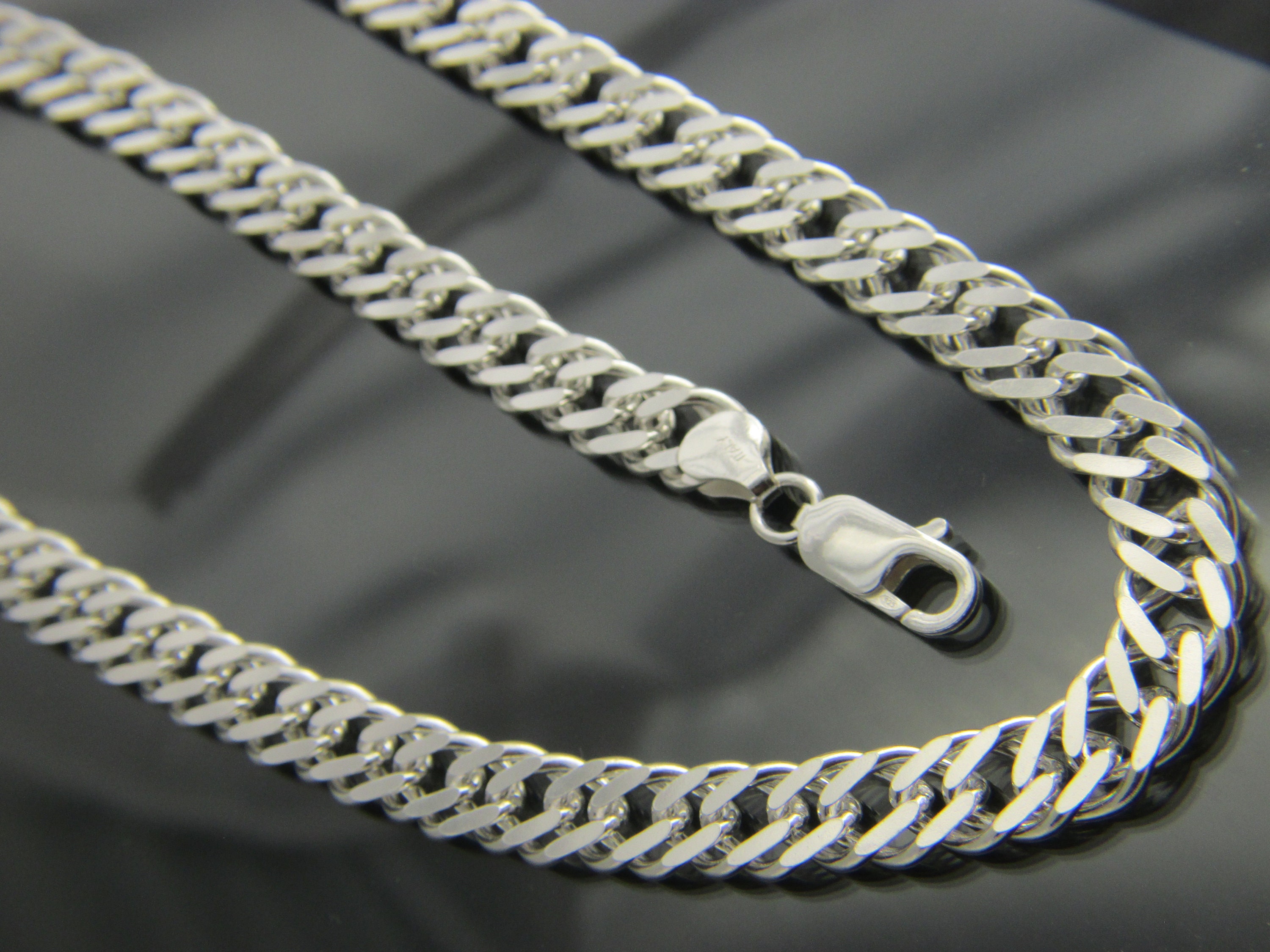 Men's 2-7/8 Ct. T.W. Diamond Double Row Curb Chain