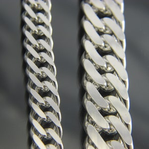 Men&#39;s Solid 925 sterling silver Double Curb Chain 8mm 12mm in 20&quot;,22&quot;,34&quot;,30&quot; 36&quot; real silver