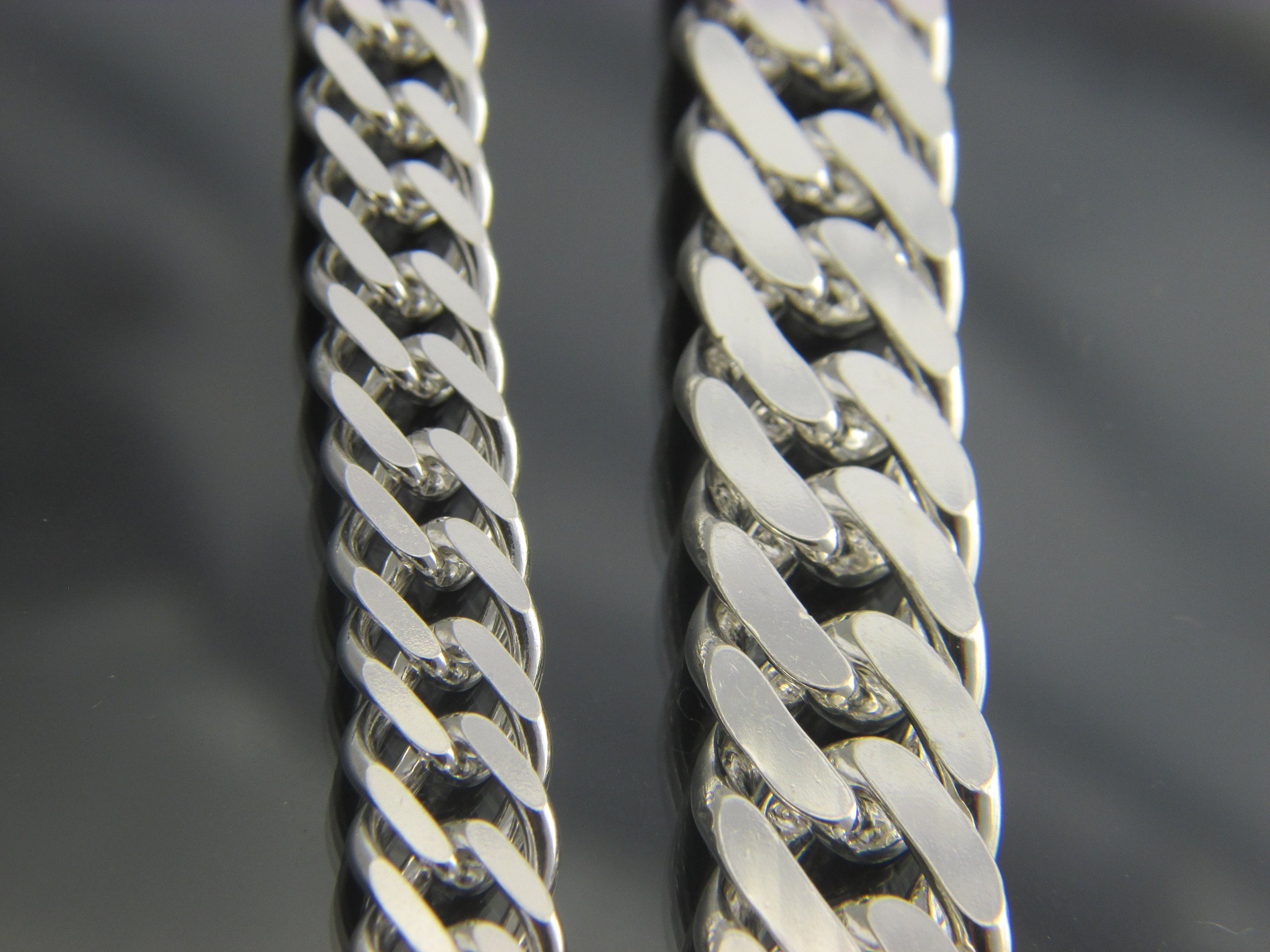 Men's 925 Sterling Silver Double Curb Chain, Italy - Etsy