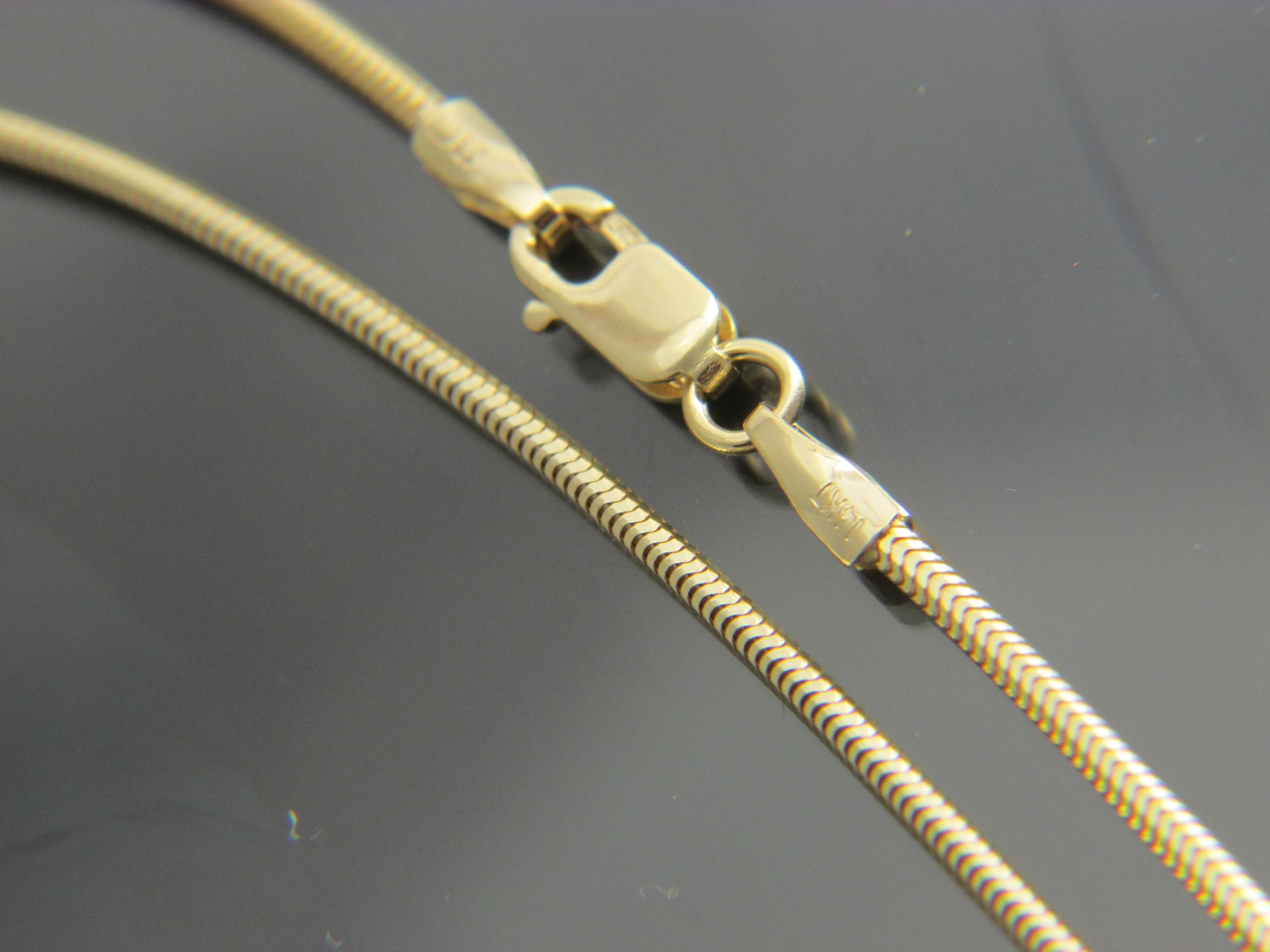 Classic Snake Chain Waterproof Necklace 14k Gold Plate – Grace&Kin