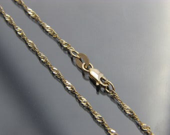 14k gold Singapore chain 1.75mm pendant chain 16",16",20",22",24" 30"
