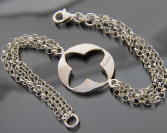 Real 925 sterling Rolo Bracelet 6.5" - 7.5"Solid Silver bracelet.