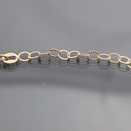Real 10kt Gold Extension Chain Link Extension for Necklace Etsy