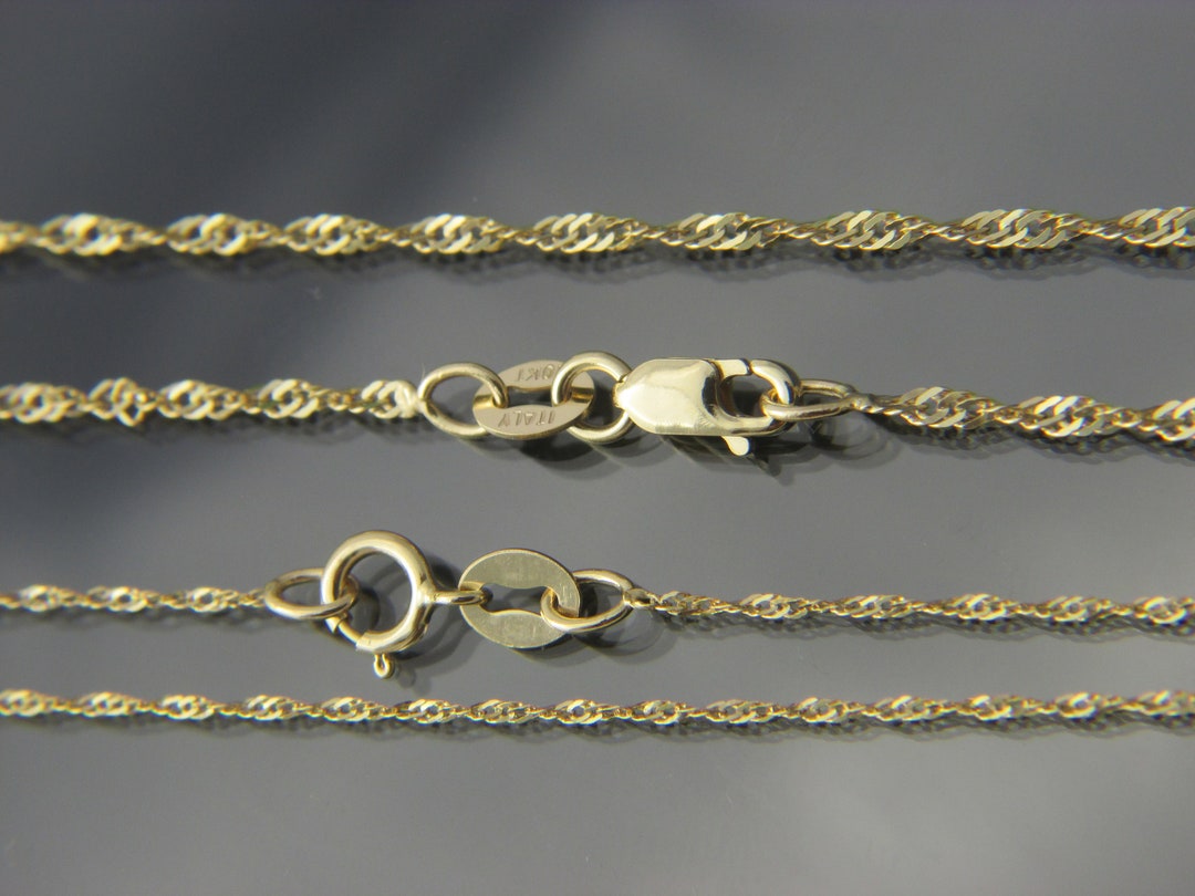 [APROPOS] 韓国☆10K Gold☆Sparkling Wave 3 Necklace Shiny Teardrop Pendant 10K Yellow Gold