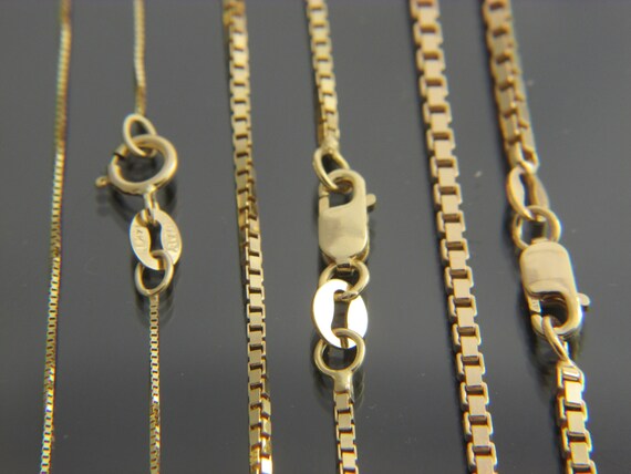 Real 10k gold d//c Box chain necklace 0 