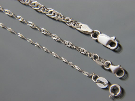 Solid 925 Sterling Silver 2mm Round Snake Chain Necklace with 並行輸入品 : Solid 925 Sterling Silver 2mm Curb Link Cuban Chain