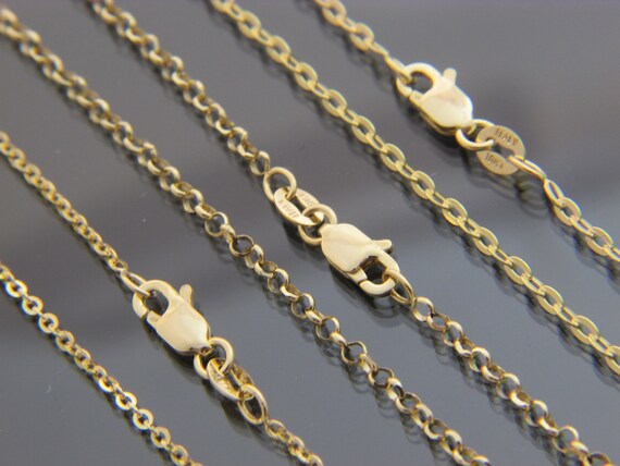 thumbnail image 2 of Elegant 10K Yellow Gold Marine Link Pendant Necklace, 20 Inch, Solid & Polished Finish 2 of 3