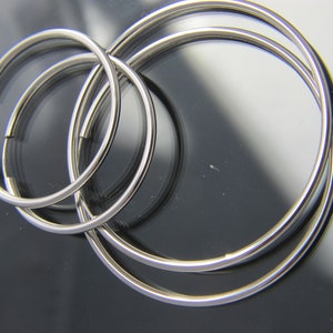 Real 14k white gold Endless Hoop earrings 30mm & 45mm  (WHOLESALE PRICE)