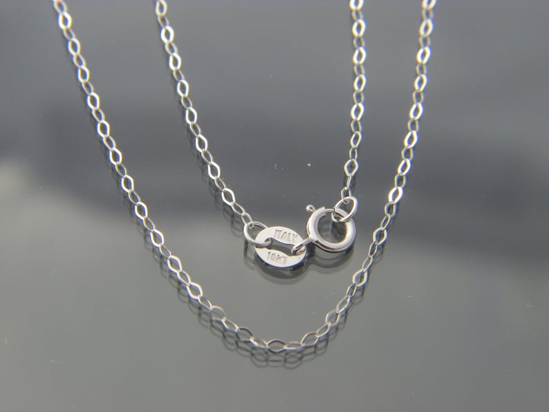 10kt white gold fancy link chain necklace pendant chain 16",18",20",22",24"(WHOLESALE PRICE) image 3