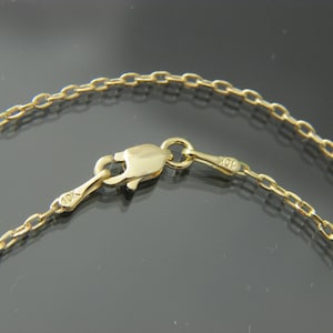 Real 10k Gold 1.5mm Trace chain with lobster clasp