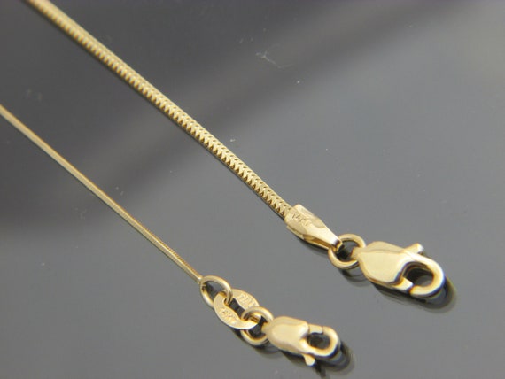 14kt Yellow Gold Square Snake Chain 