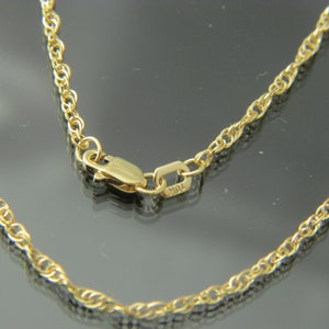 10kt gold 1.75mm Loose Rope chain necklace pendant chain 16&quot;,18&quot;,20&quot;,22&quot;,24&quot; 30&quot;
