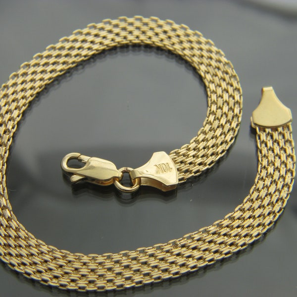 Solid 10k gold 7mm wide Bismarck Necklace Bracelet