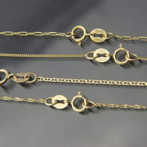 Real 10k gold Chains Necklace Paper clip, curb,  wave, mariner solid gold