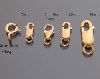 SOLID Real 10k Gold Lobster Claw Clasp & Spring Ring Clasp of All