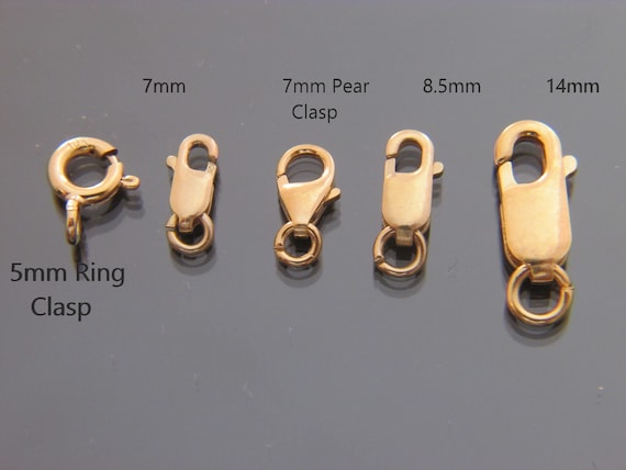 12mm Brass, Copper, Gold Plated, Gun Metal Plated and Silver Plated Lobster  Claw Clasp - Soft Flex Company