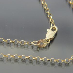 10kt gold 2mm d/c Rolo chain necklace pendant chain 16&quot;,18&quot;,20&quot;,22&quot;,24&quot;(WHOLESALE PRICE)