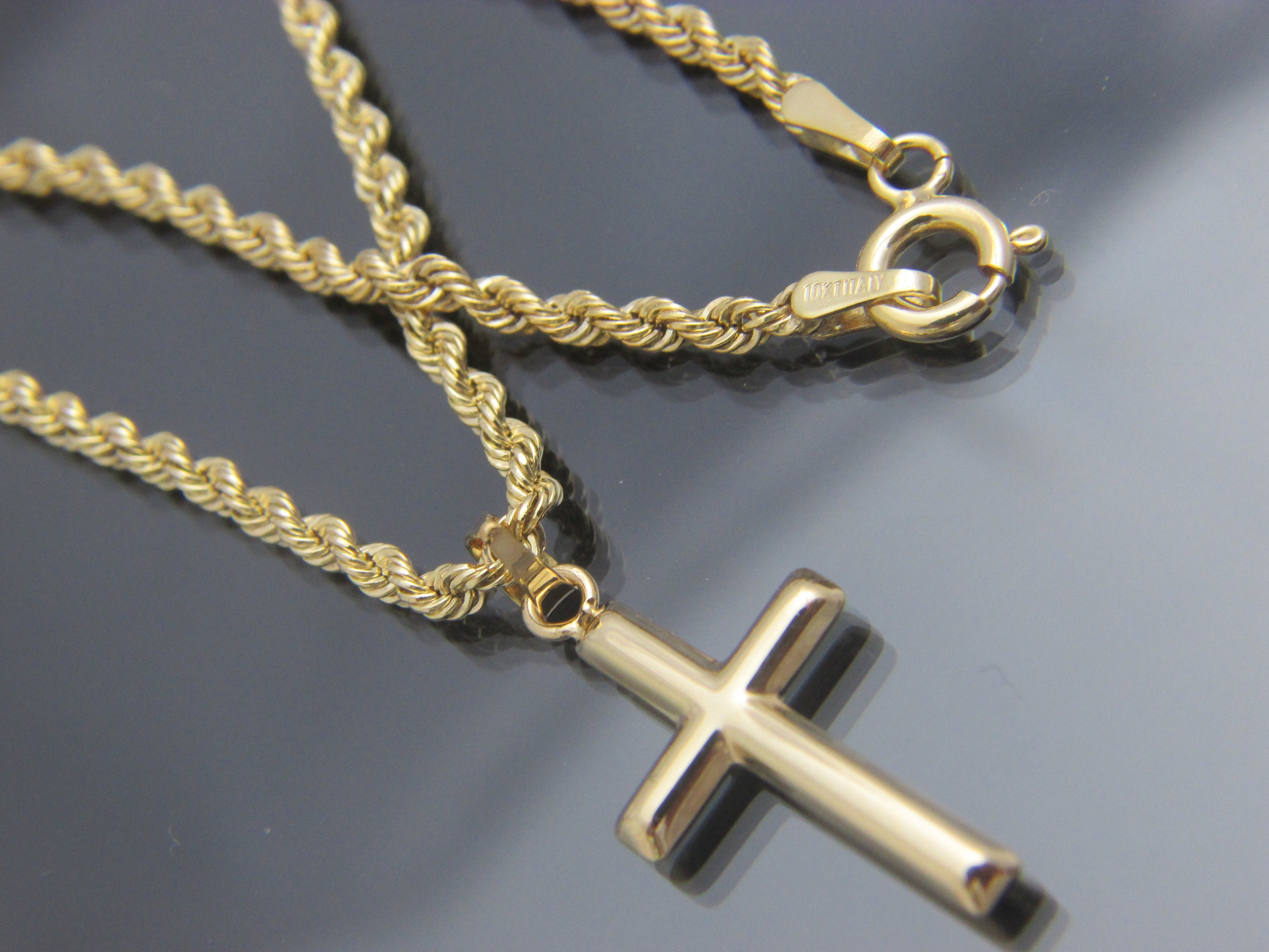 Rope \u0026 Cross Necklace Chain 