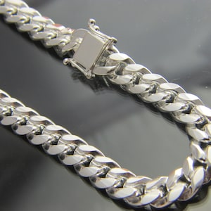 Real 925 Sterling Silver Cuban Curb Bracelet Chain with Box clasp / Security clasp