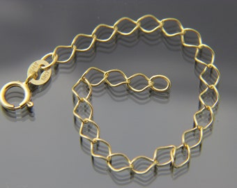 Véritable extension de maillon de chaîne en or 10 carats pour collier 1 pouce, 2 pouces, 3 pouces, 4 pouces