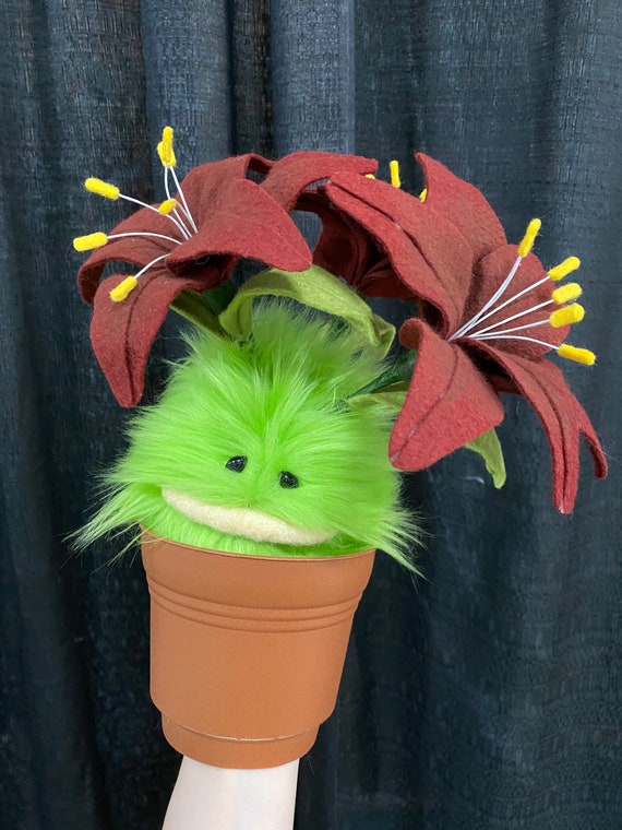 Plant Puppet - Animal Crossing zwarte lelies - Etsy Belgi