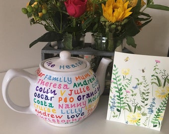 Personalised Handpainted Teapot