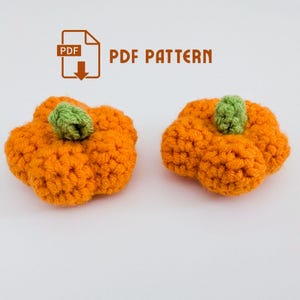 Mini Crochet Pumpkin Pattern PDF Download | Easy Fall, Halloween, and Thanksgiving Crochet Decor