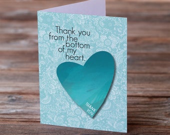 Thank you from the bottom of my heart • Thank you Greeting Card