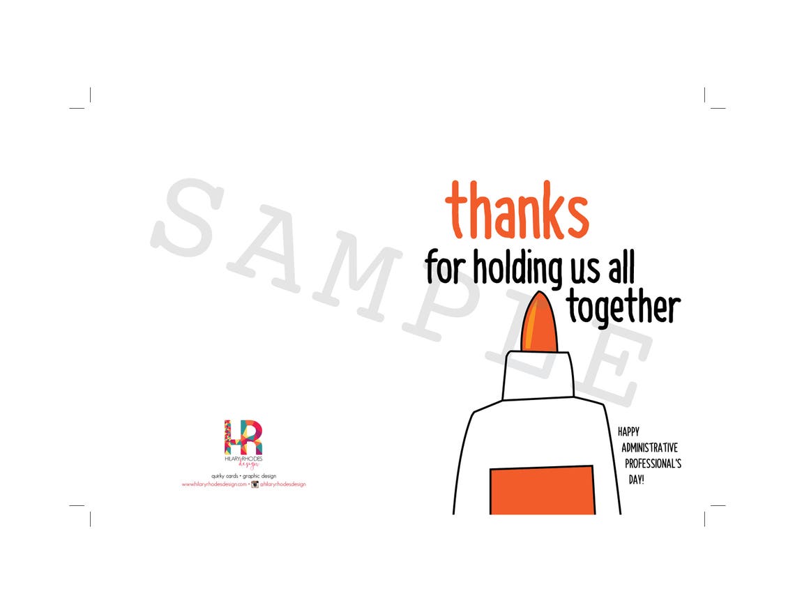 INSTANT DOWNLOAD Printable Administrative Professionals Day Greeting ...
